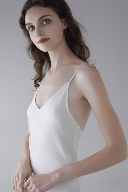19 Momme Sandwashed Halter Long Dress