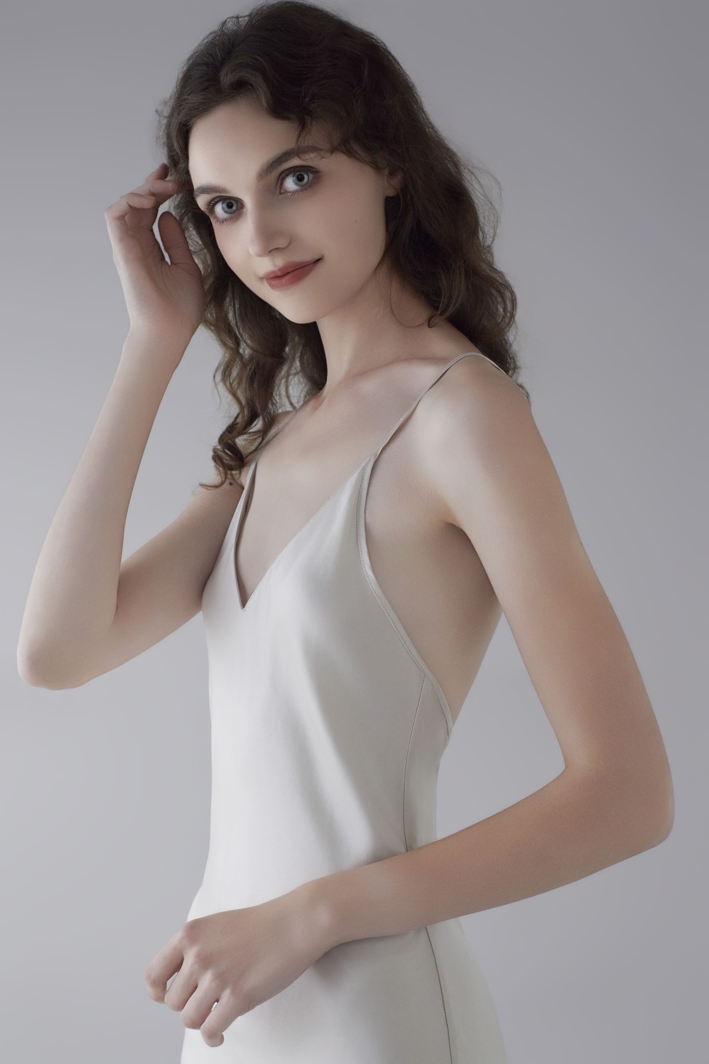 19 Momme Sandwiches Halter Langes Kleid