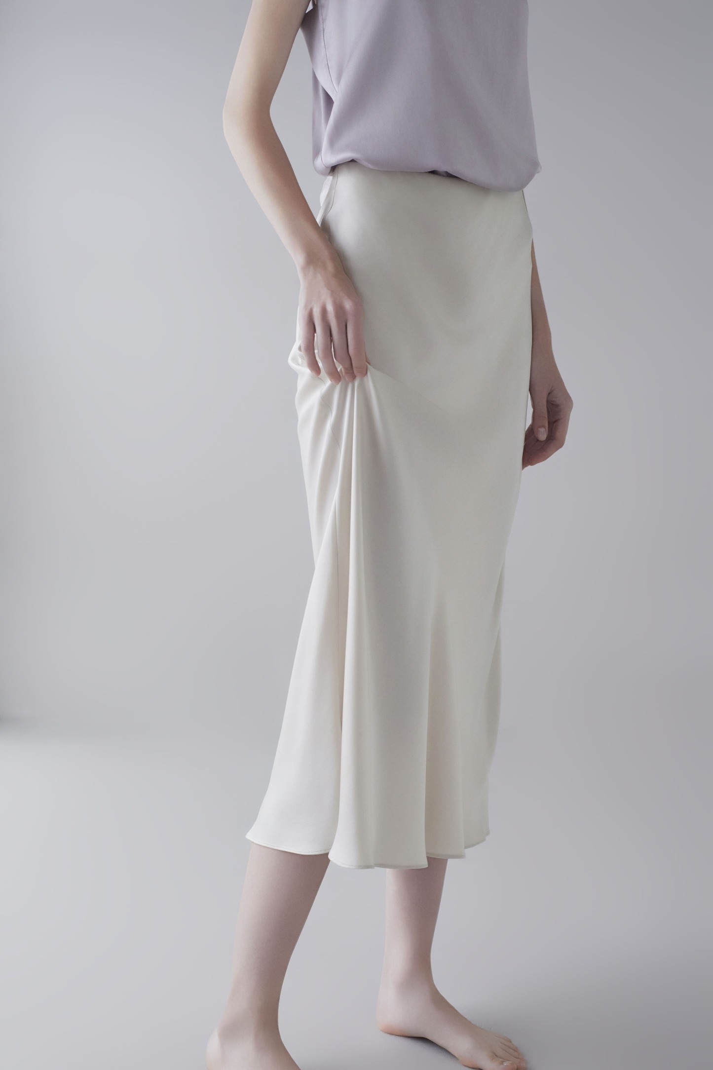 19Momme Sandwashed Silk Skirt