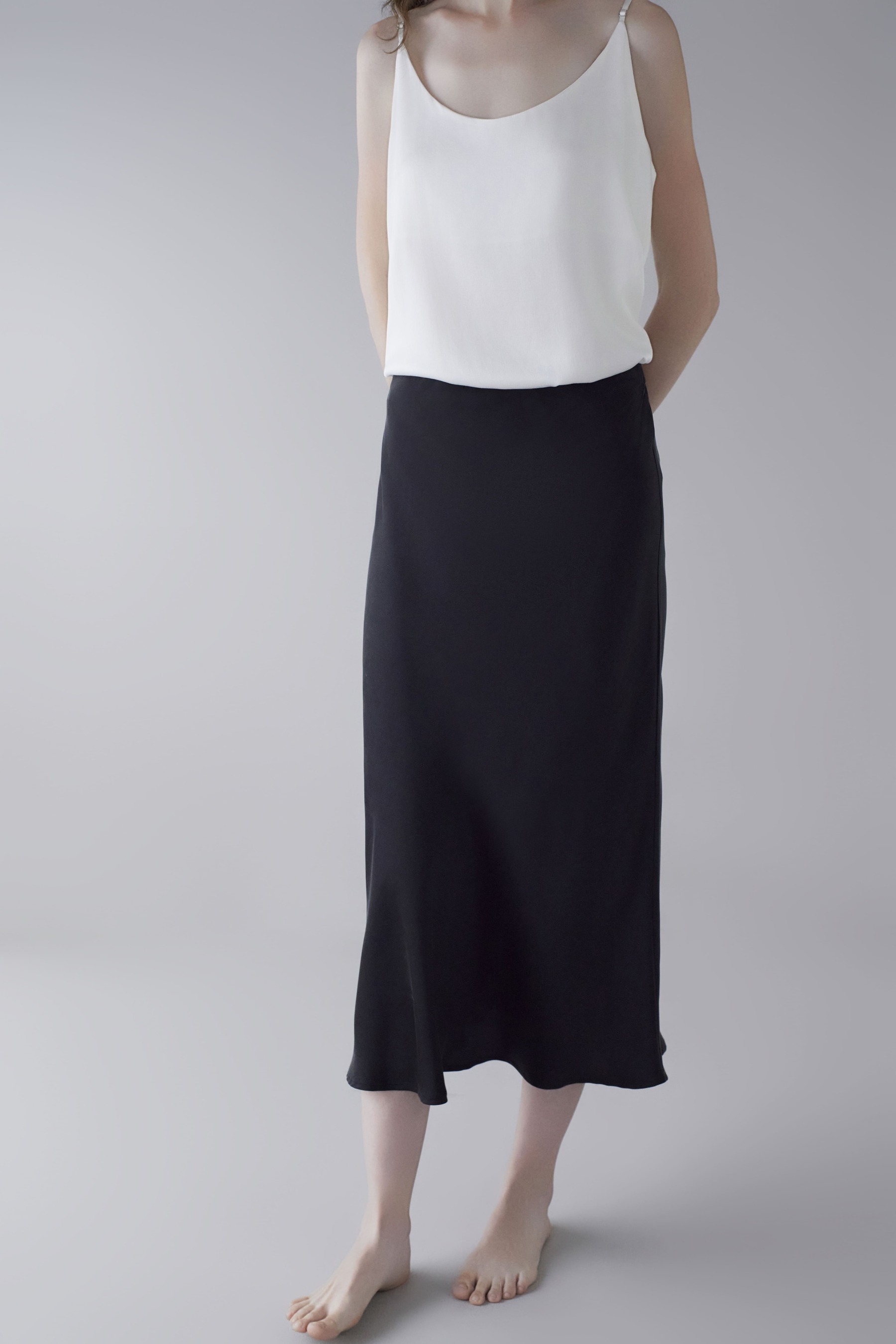 19Momme Sandwashed Silk Skirt