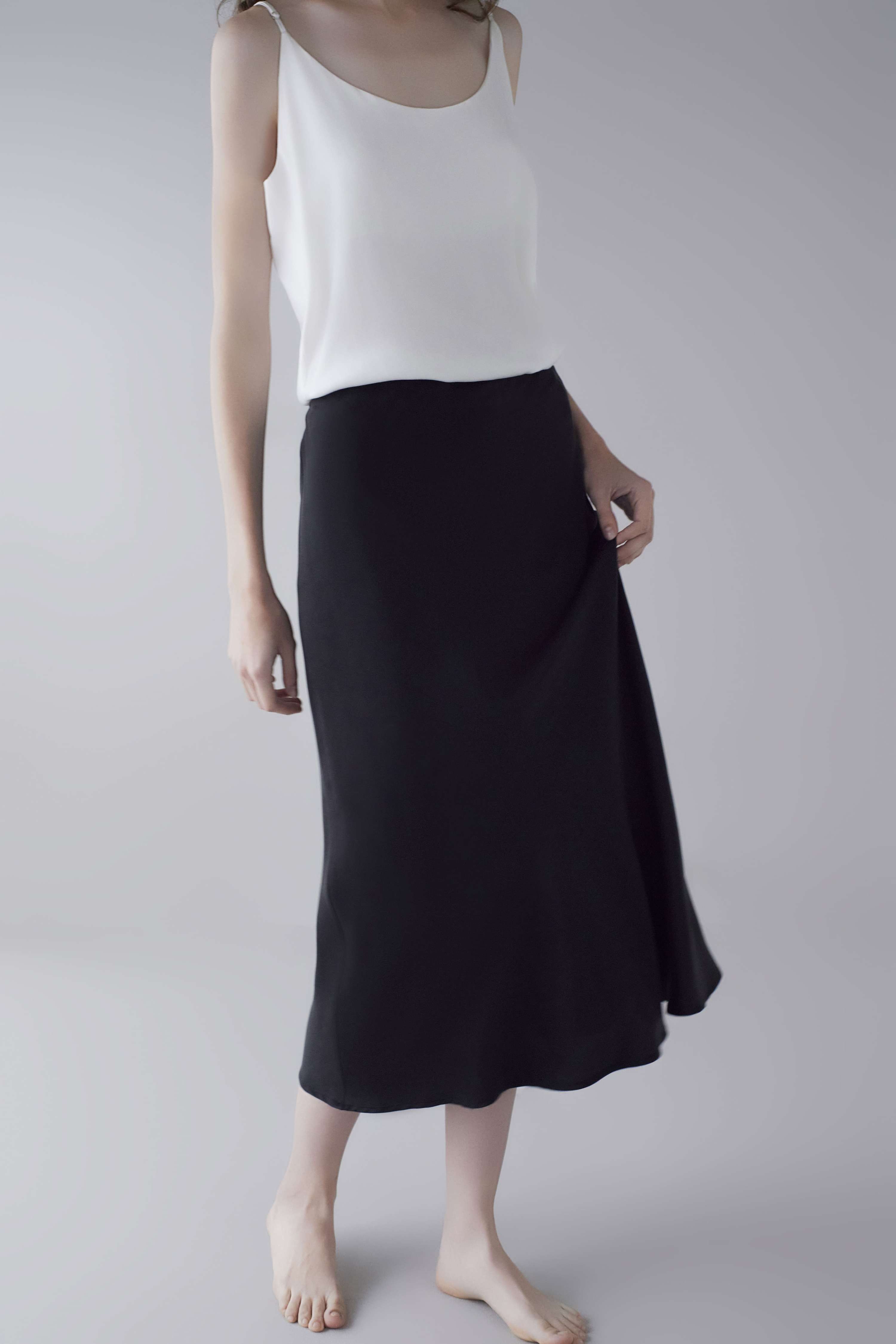 19Momme Sandwashed Silk Skirt