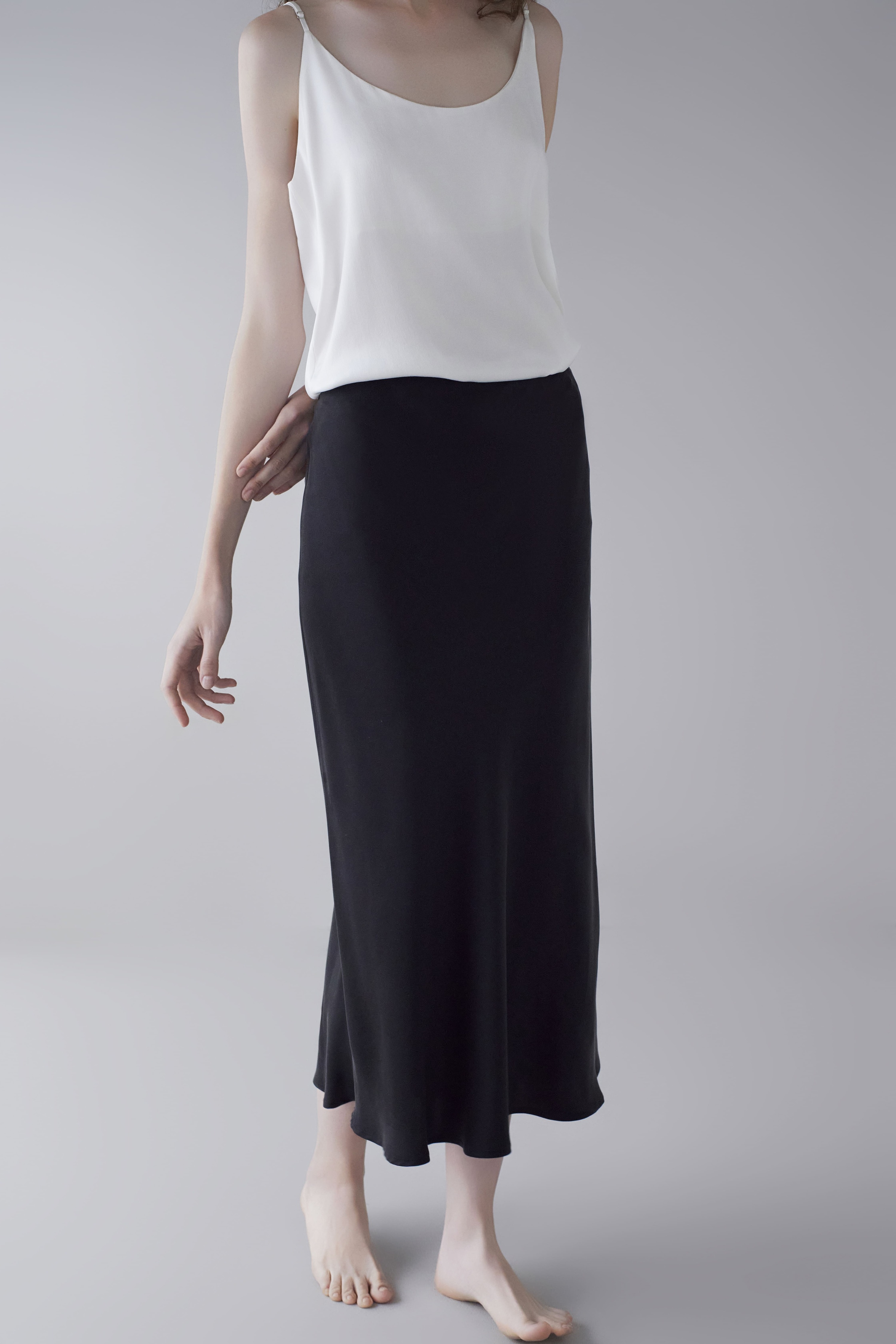19Momme Sandwashed Silk Skirt