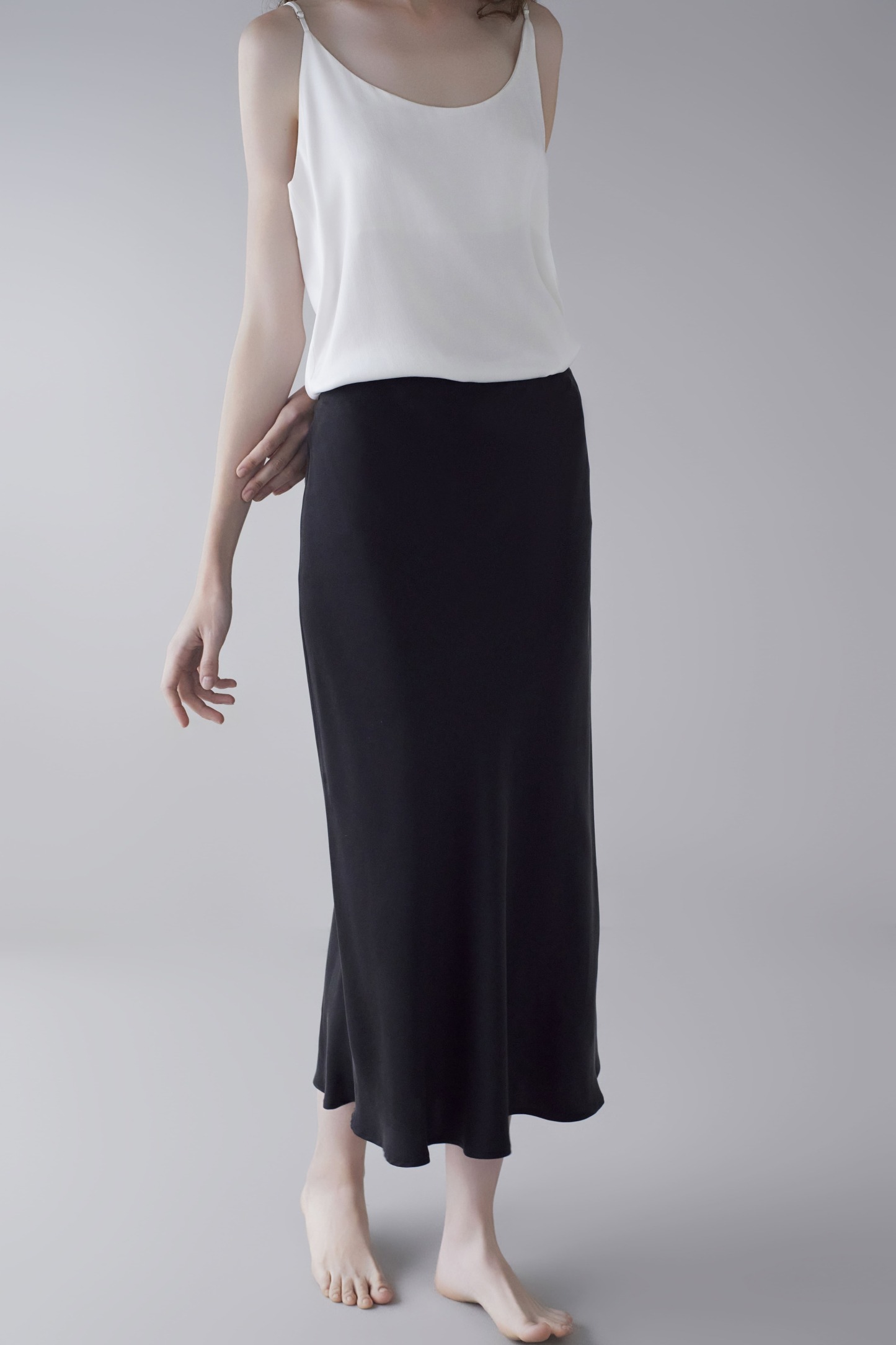 19Momme Sandwashed Silk Skirt
