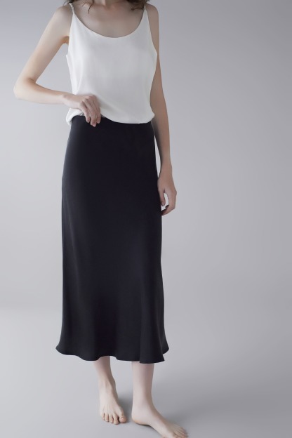 19Momme Sandwashed Silk Skirt