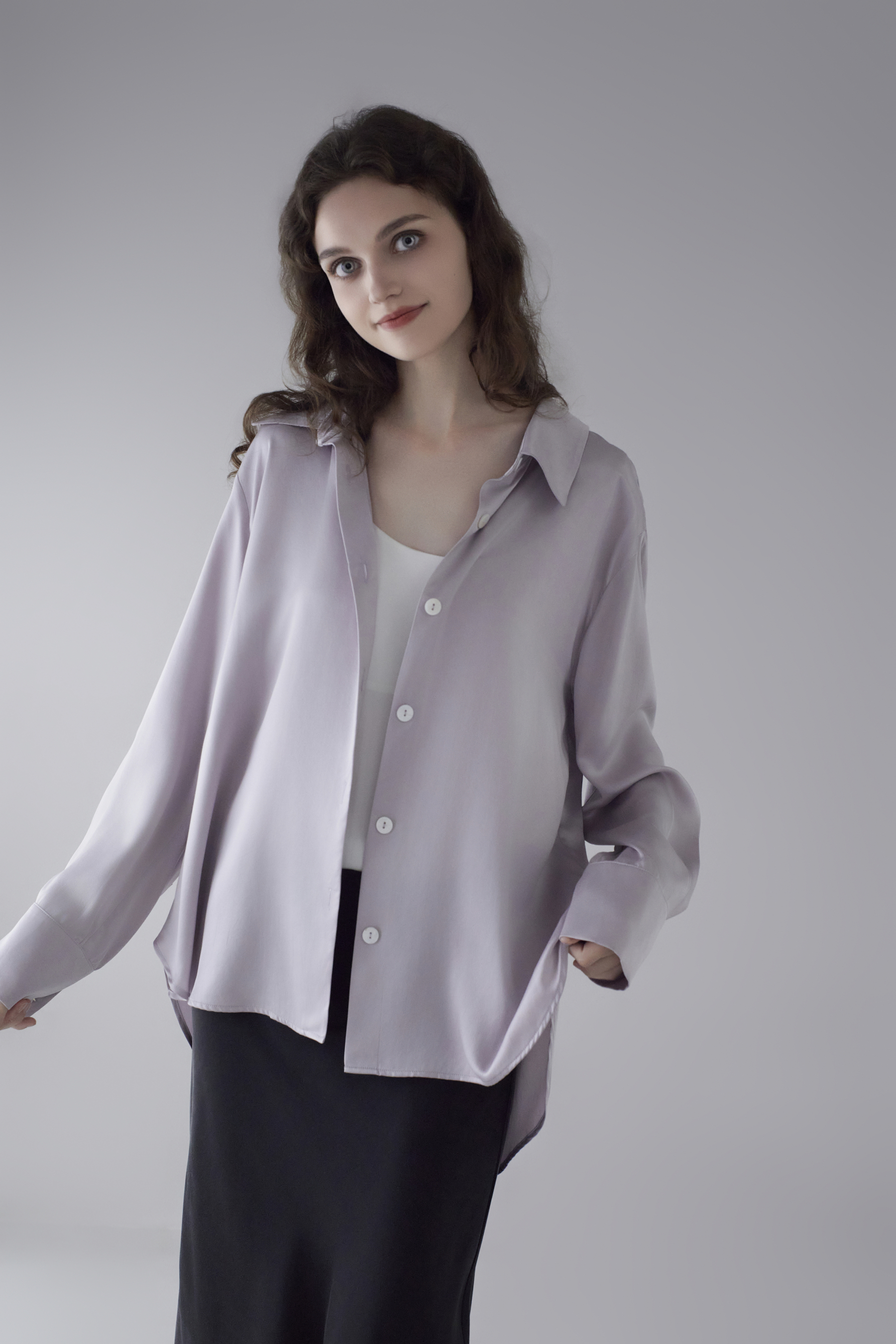 19momme Damen Seidenbluse