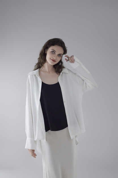 19momme Damen Seidenbluse