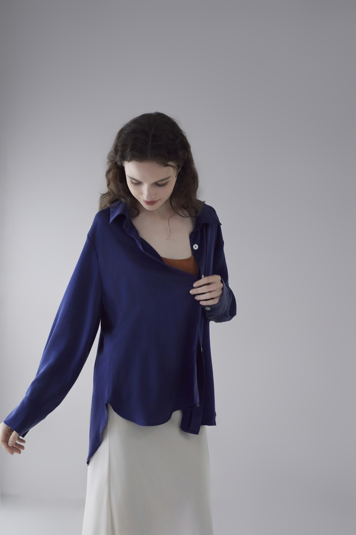 19momme Damen Seidenbluse