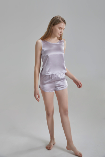  19 momme Seidenweste Pyjama Set