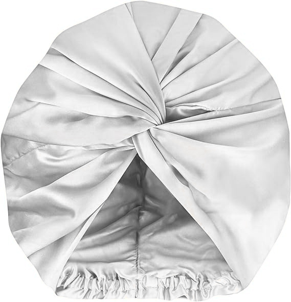 Bonnet de sommeil en soie véritable double face de 22 mommes