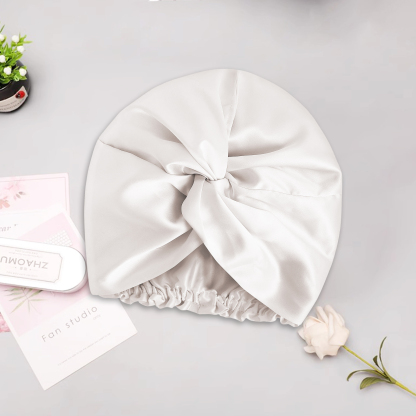 Bonnet de sommeil en soie véritable double face de 22 mommes