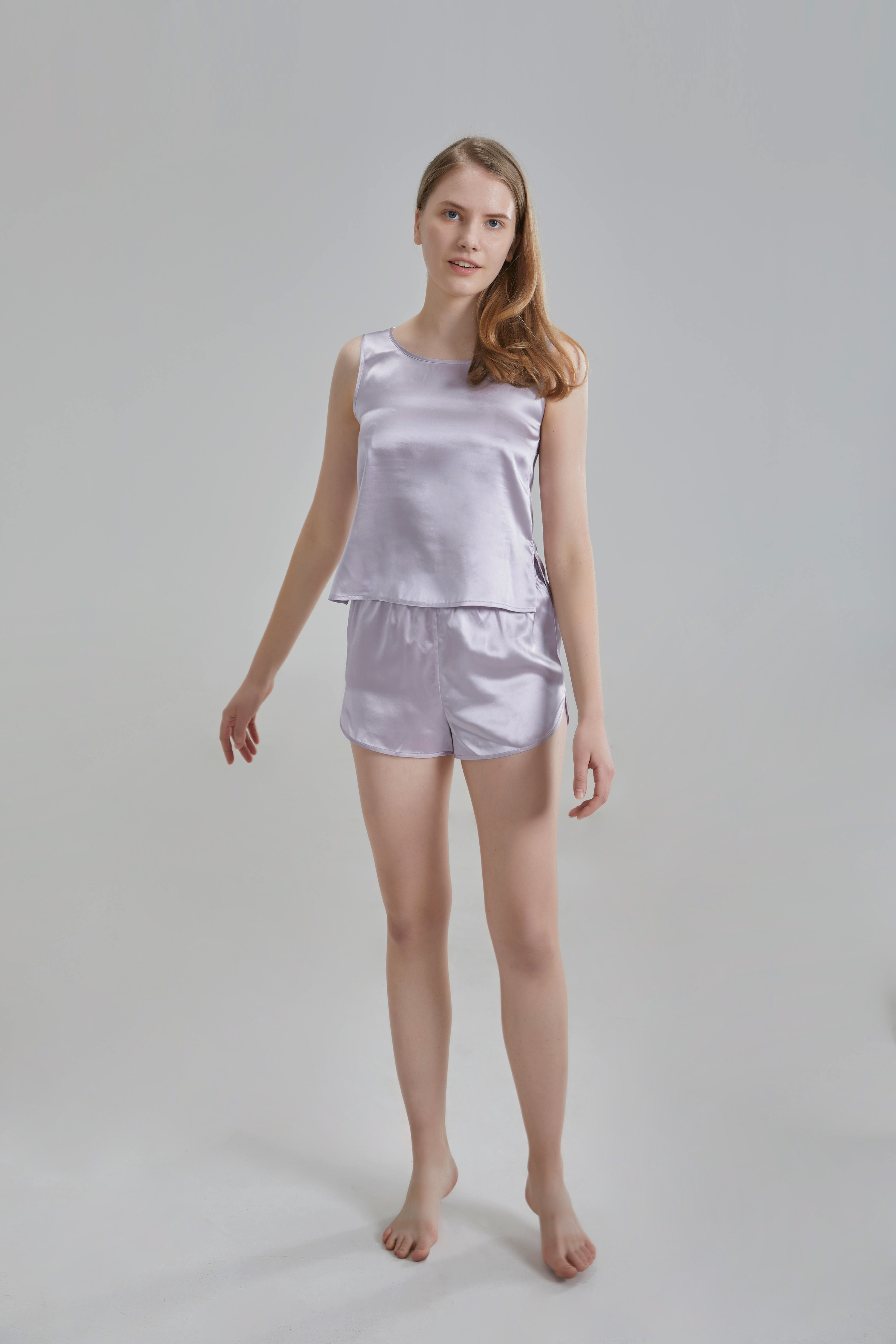  19 momme Seidenweste Pyjama Set