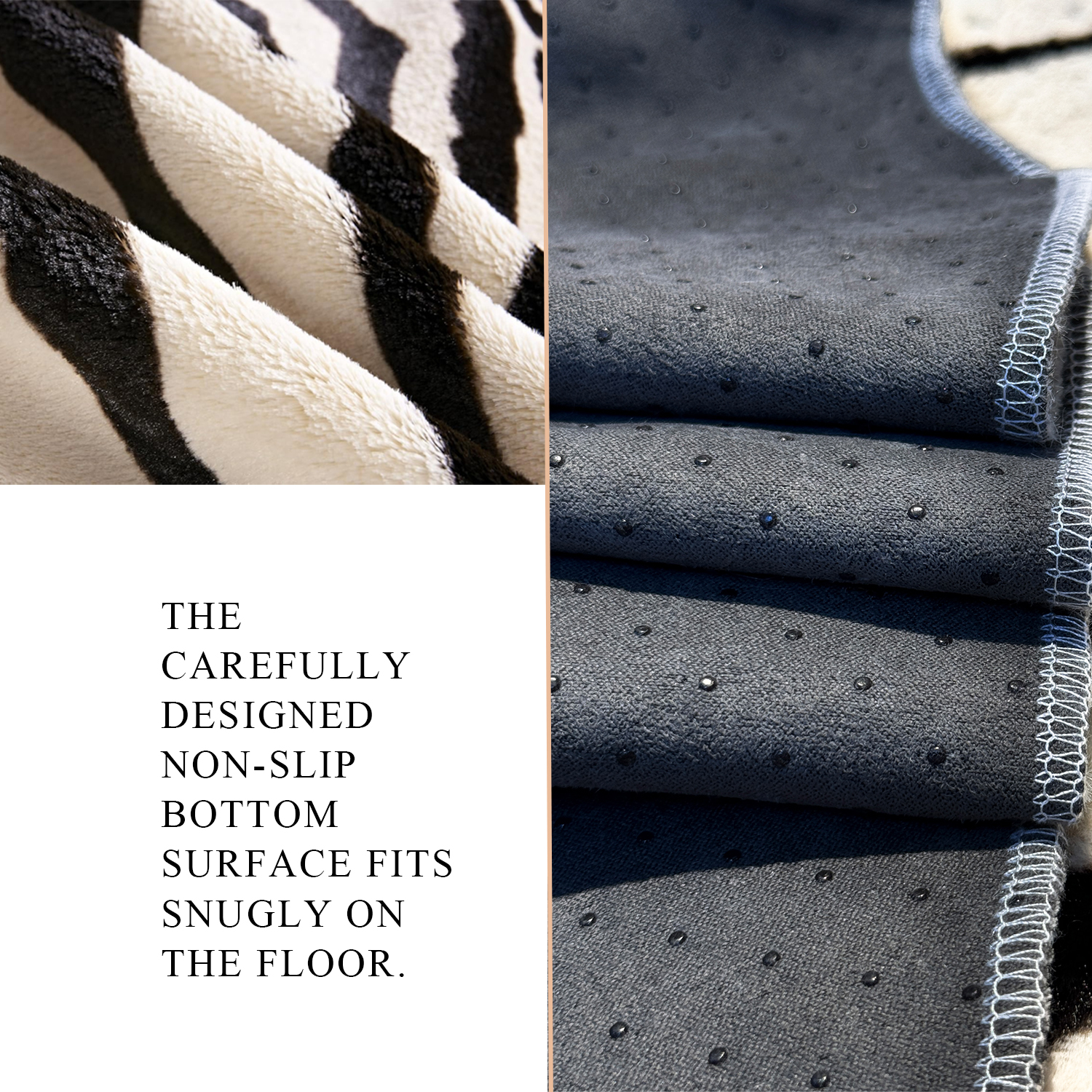 135 x 140 cmCatchnew Kuh-Muster Braun Faux Rug