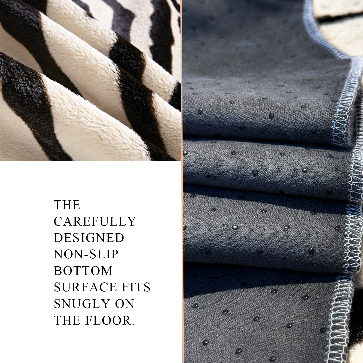 135 x 140 cmCatchnew Kuh-Muster Braun Faux Rug