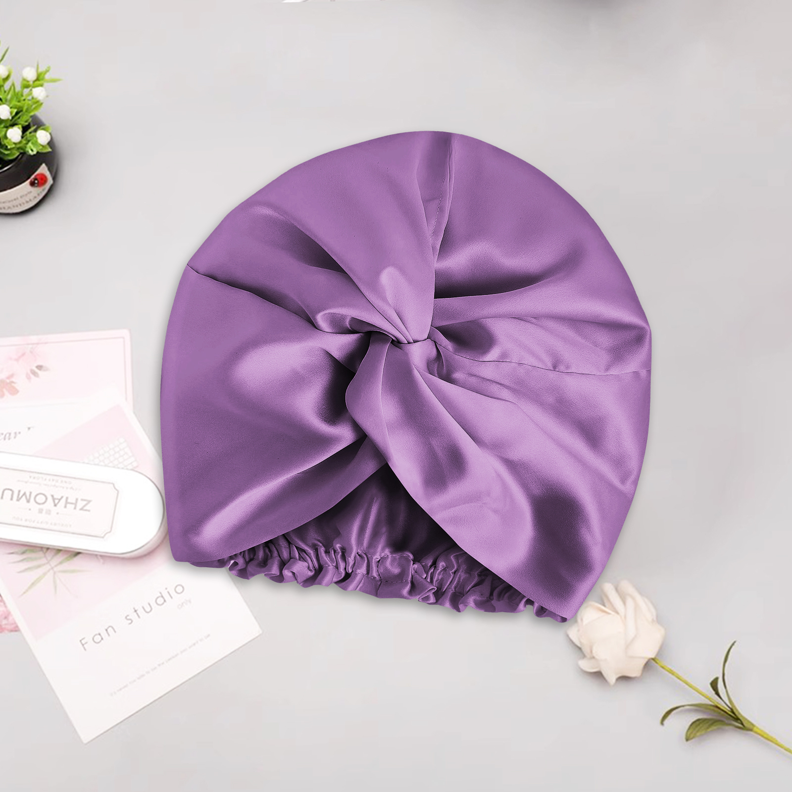 22Momme Seiden-Schlafhaube – Doppelseitig