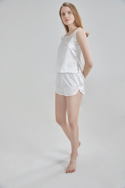  19 momme Seidenweste Pyjama Set