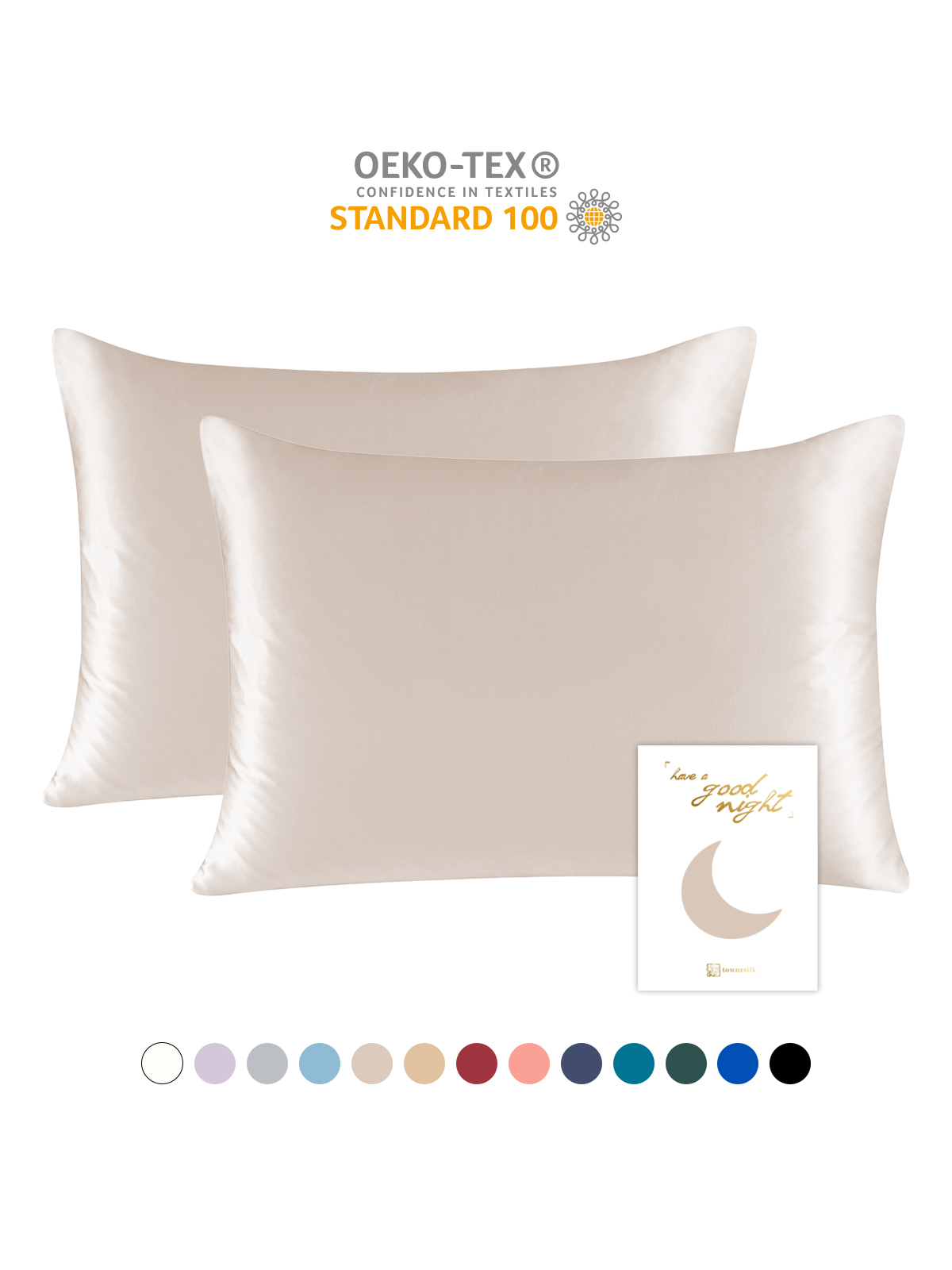 19 Momme Mulberry Silk Pillowcase – Zip Closure, Gentle on Skin & Hair