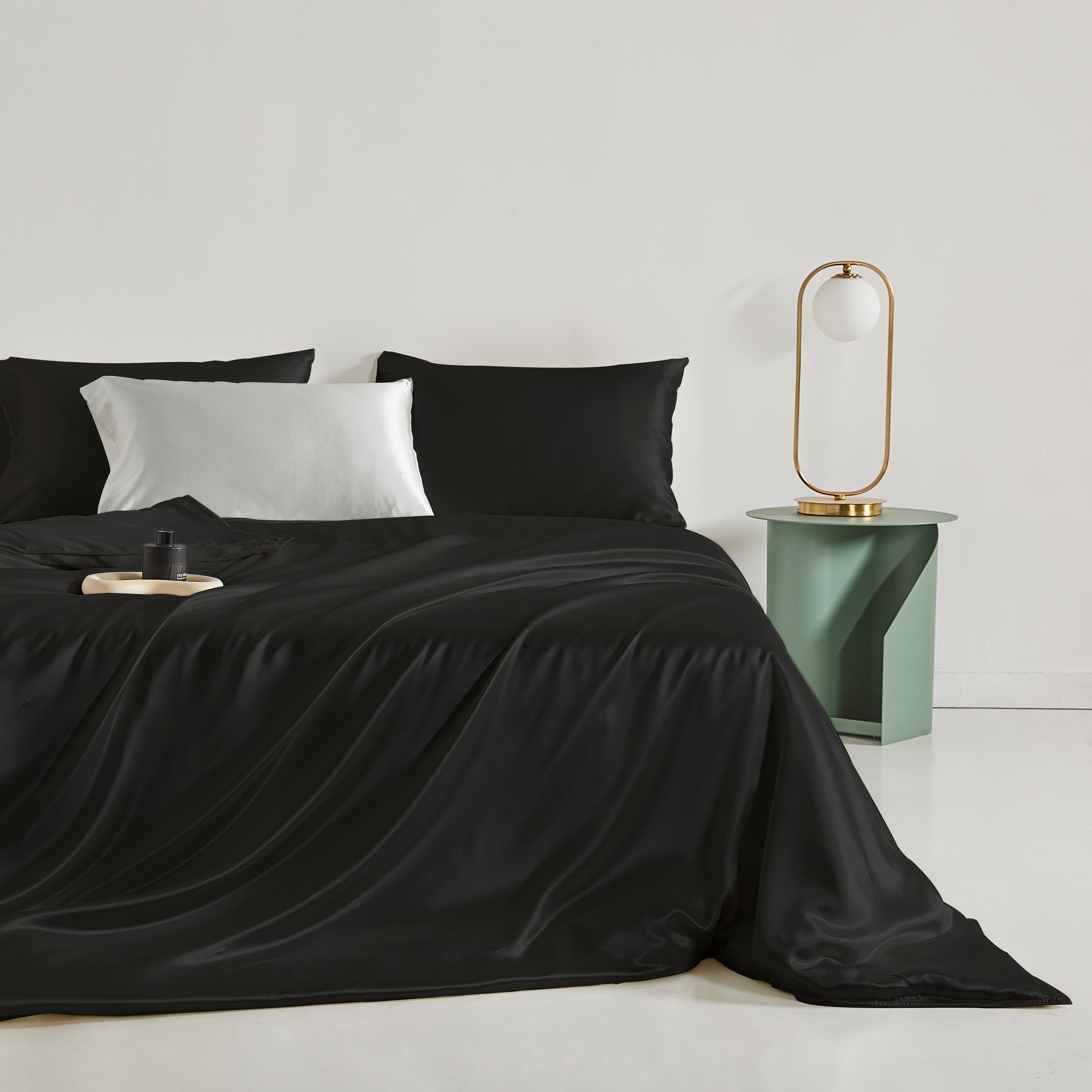 100% Mulberry Silk Bedding Set Queen King Duvet Cover Flat Sheet Pillo