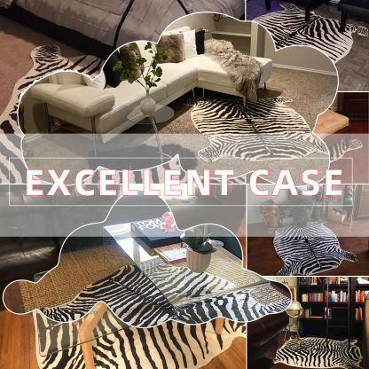 135 x 140 cmCatchnew Kuh-Muster Braun Faux Rug