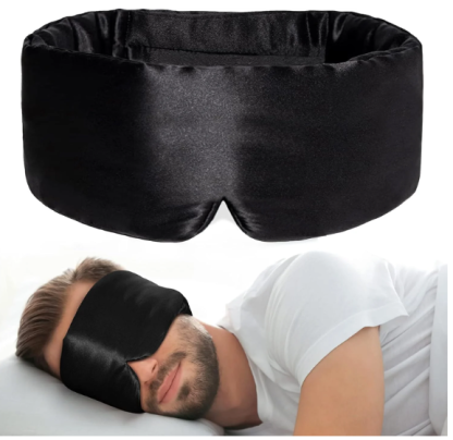 100% reine Seidenschlafmaske, verstellbares Band, weiche und atmungsaktive Augenabdeckung für den Schlaf, luxuriöse Seidenschlafmaske