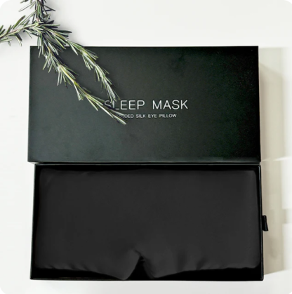 100% reine Seidenschlafmaske, verstellbares Band, weiche und atmungsaktive Augenabdeckung für den Schlaf, luxuriöse Seidenschlafmaske