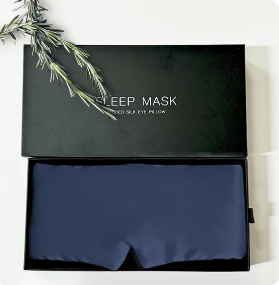 100% reine Seidenschlafmaske, verstellbares Band, weiche und atmungsaktive Augenabdeckung für den Schlaf, luxuriöse Seidenschlafmaske