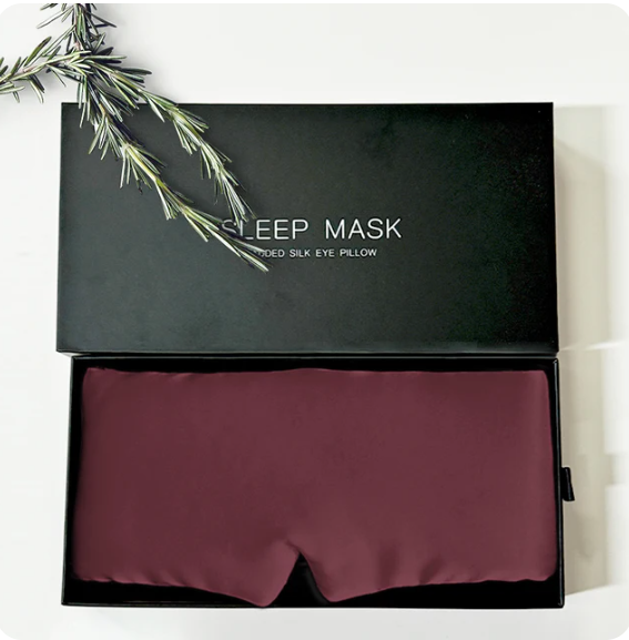 100% reine Seidenschlafmaske, verstellbares Band, weiche und atmungsaktive Augenabdeckung für den Schlaf, luxuriöse Seidenschlafmaske
