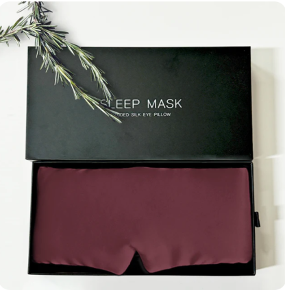 100% reine Seidenschlafmaske, verstellbares Band, weiche und atmungsaktive Augenabdeckung für den Schlaf, luxuriöse Seidenschlafmaske