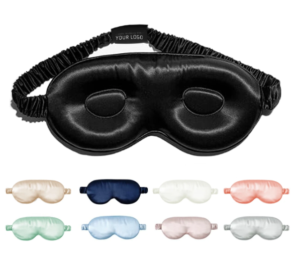 100% reine Maulbeerseidenschlafmaske, 3D-geformte, druckfreie Augenabdeckung, weiche Augenbinde für den Schlaf, luxuriöse Seidenschlafmaske