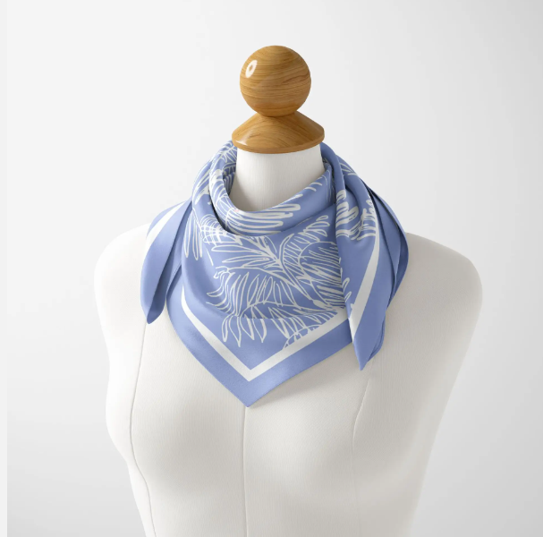 Großhandel bedruckter Seidenschal, mehrfach bedruckt, 100% Maulbeerseide Twill Schal 10MM Haar Seiden Square Bandana für Damen