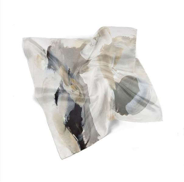 Großhandel bedruckter Seidenschal, mehrfach bedruckt, 100% Maulbeerseide Twill Schal 10MM Haar Seiden Square Bandana für Damen