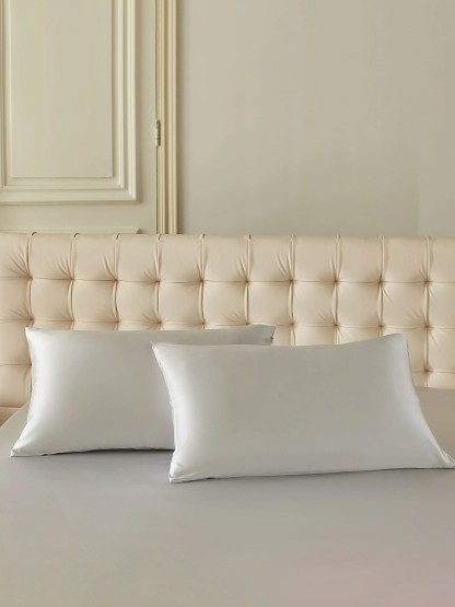 19 Momme 4-teiliges Seiden-Bettwäsche-Set (1 Bettbezug + 1 Spannbettlaken + 2 Kissenbezüge)