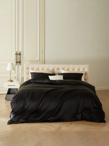 19 Momme 4-teiliges Seiden-Bettwäsche-Set (1 Bettbezug + 1 Spannbettlaken + 2 Kissenbezüge)