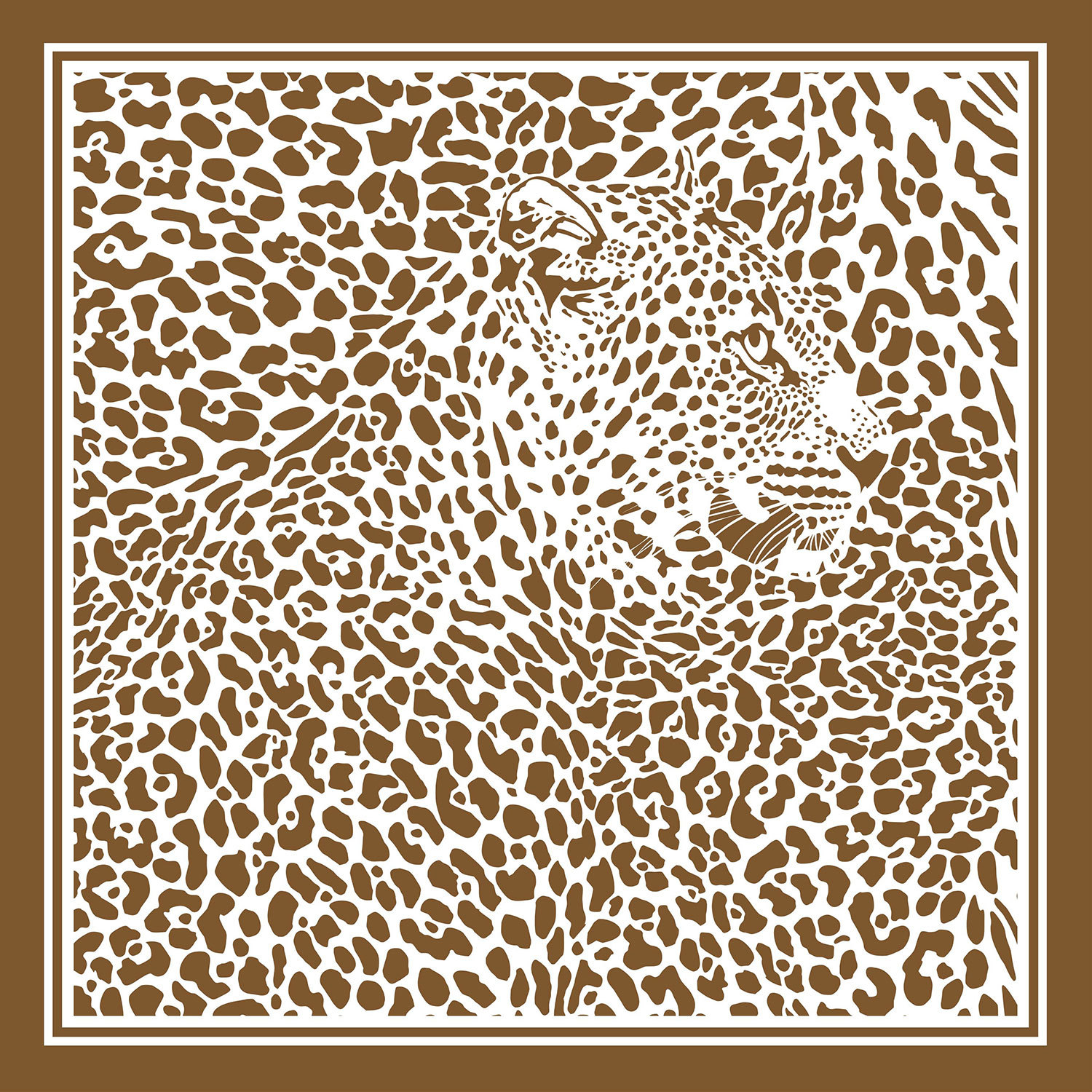 16 Momme Seidentuch Mit Leopardenmuster,97*97cm