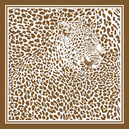 16 Momme Seidentuch Mit Leopardenmuster,97*97cm