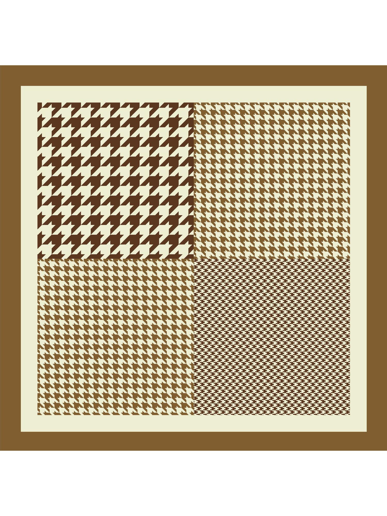 18Momme Seidentuch mit Hahnentritt-Muster