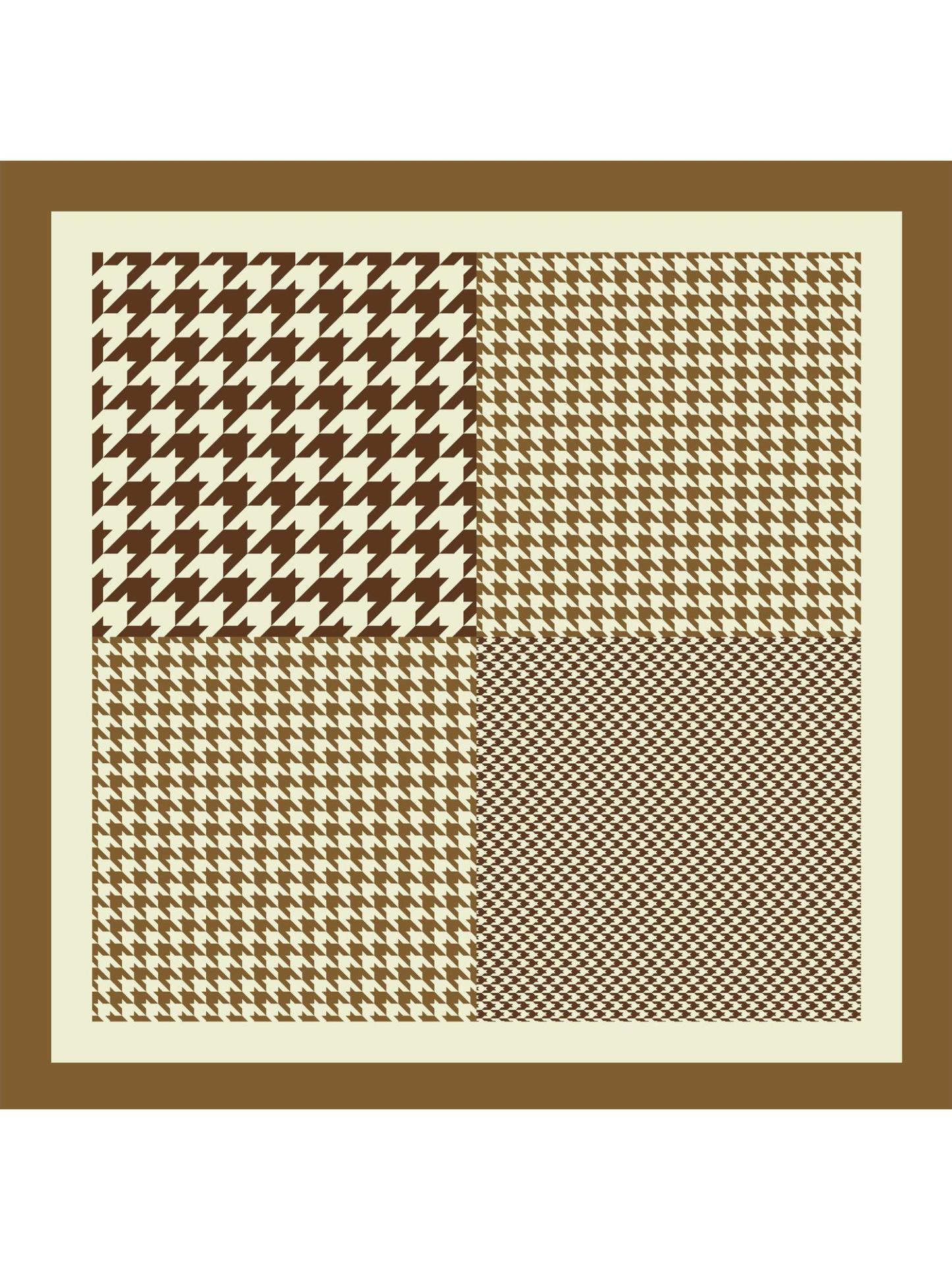 18Momme Seidentuch mit Hahnentritt-Muster