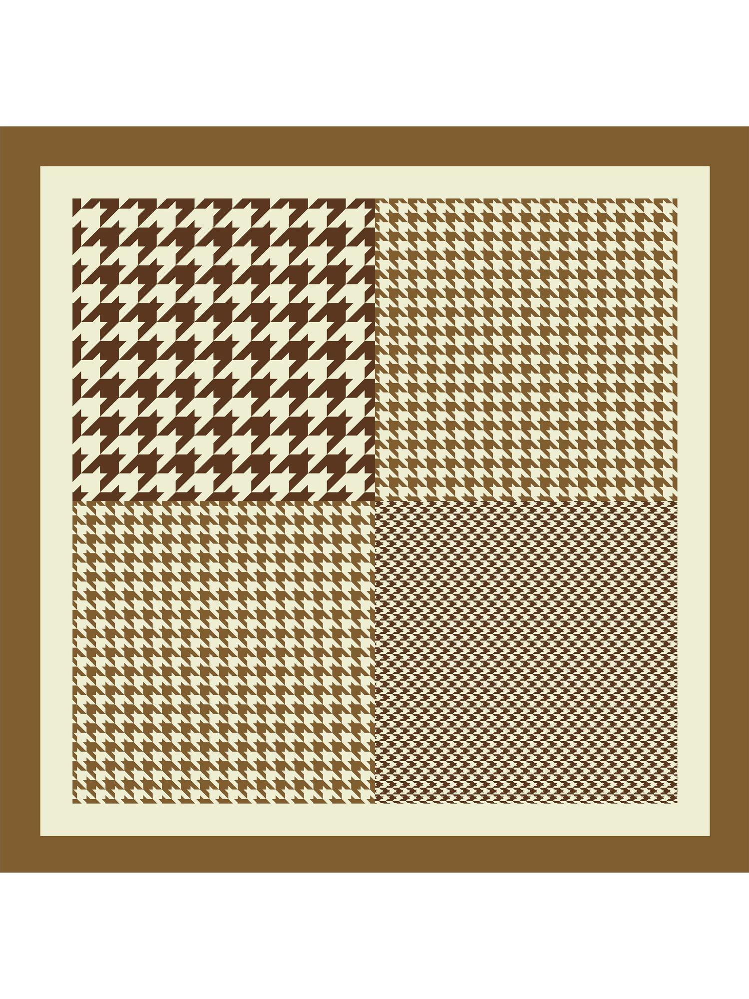 18Momme Seidentuch mit Hahnentritt-Muster