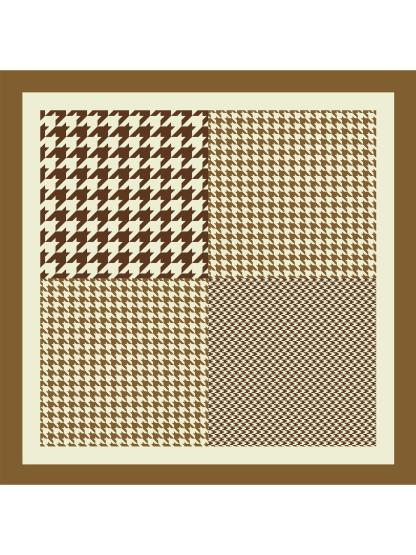 18Momme Seidentuch mit Hahnentritt-Muster