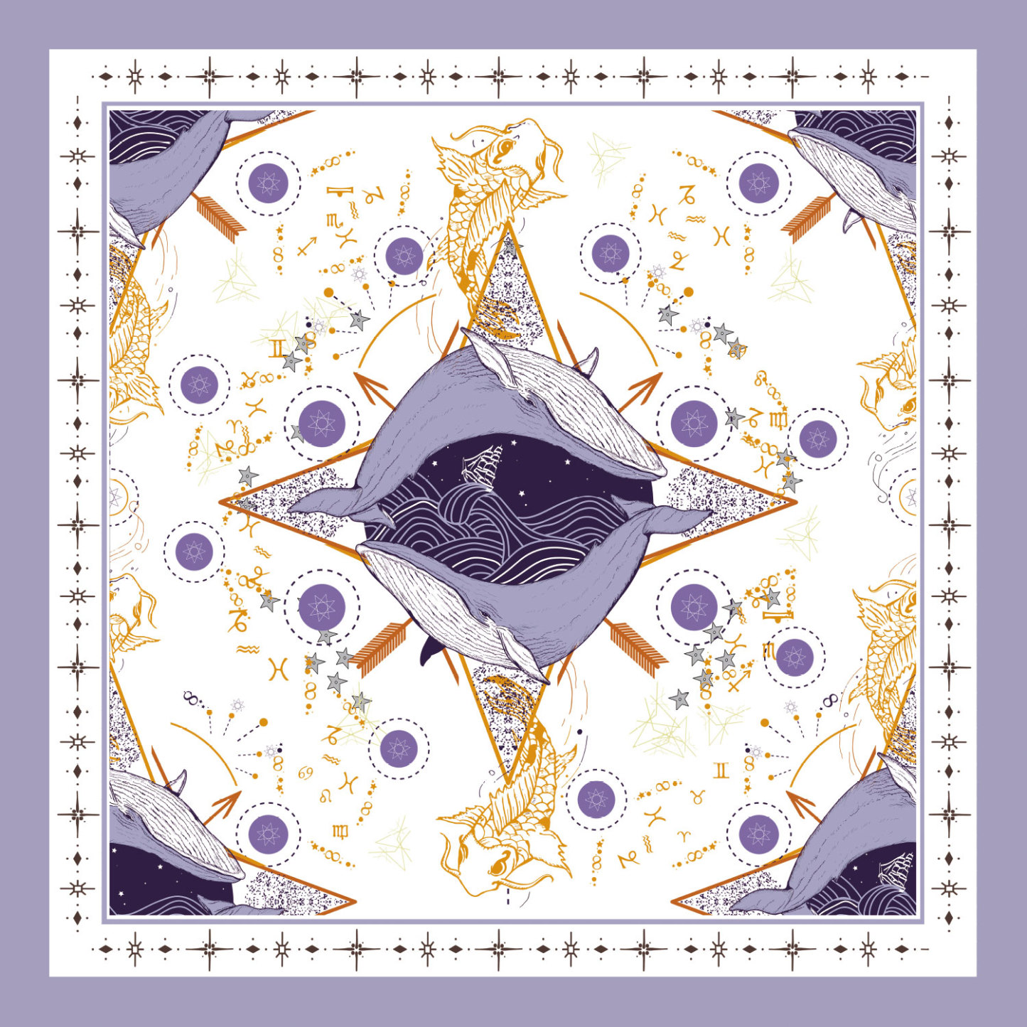  14 Momme Bedrucktes Seidentuch