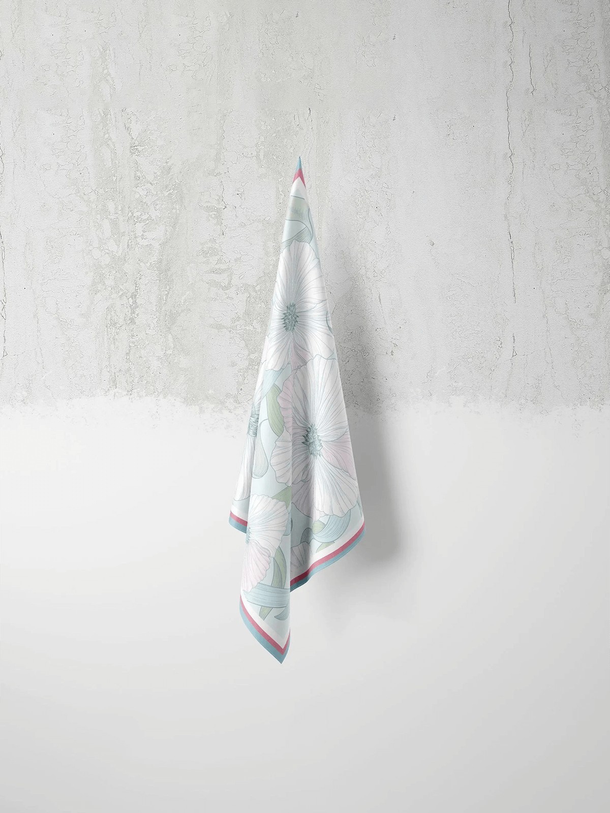 20Momme Seidenschal Rot & Blau