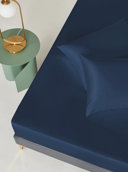 Parure de lit en soie 4 pièces 22 mommes (1 drap-housse + 1 housse de couette + 2 taies d'oreiller)