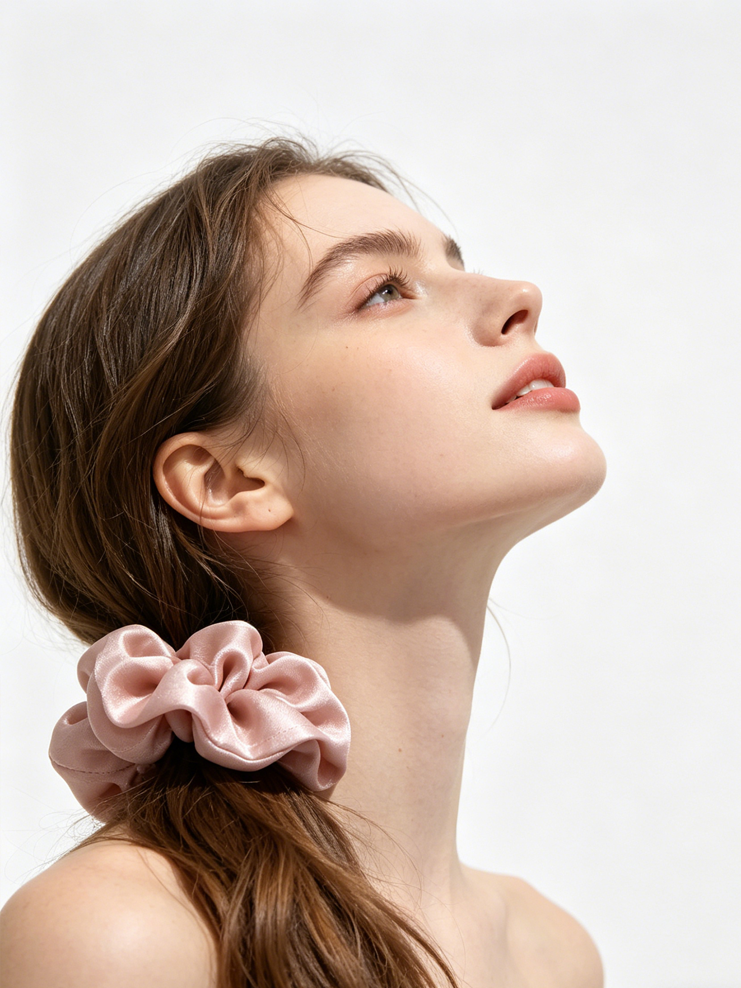 22Momme 4cm Seiden Haargummi mit Streifen – 3er Set