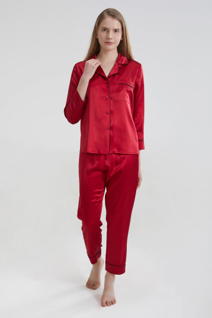 19 Pyjama chemise en soie de Momme