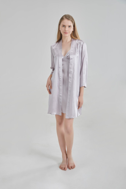 19 Momme Nachthemd-Hosenträger-Set