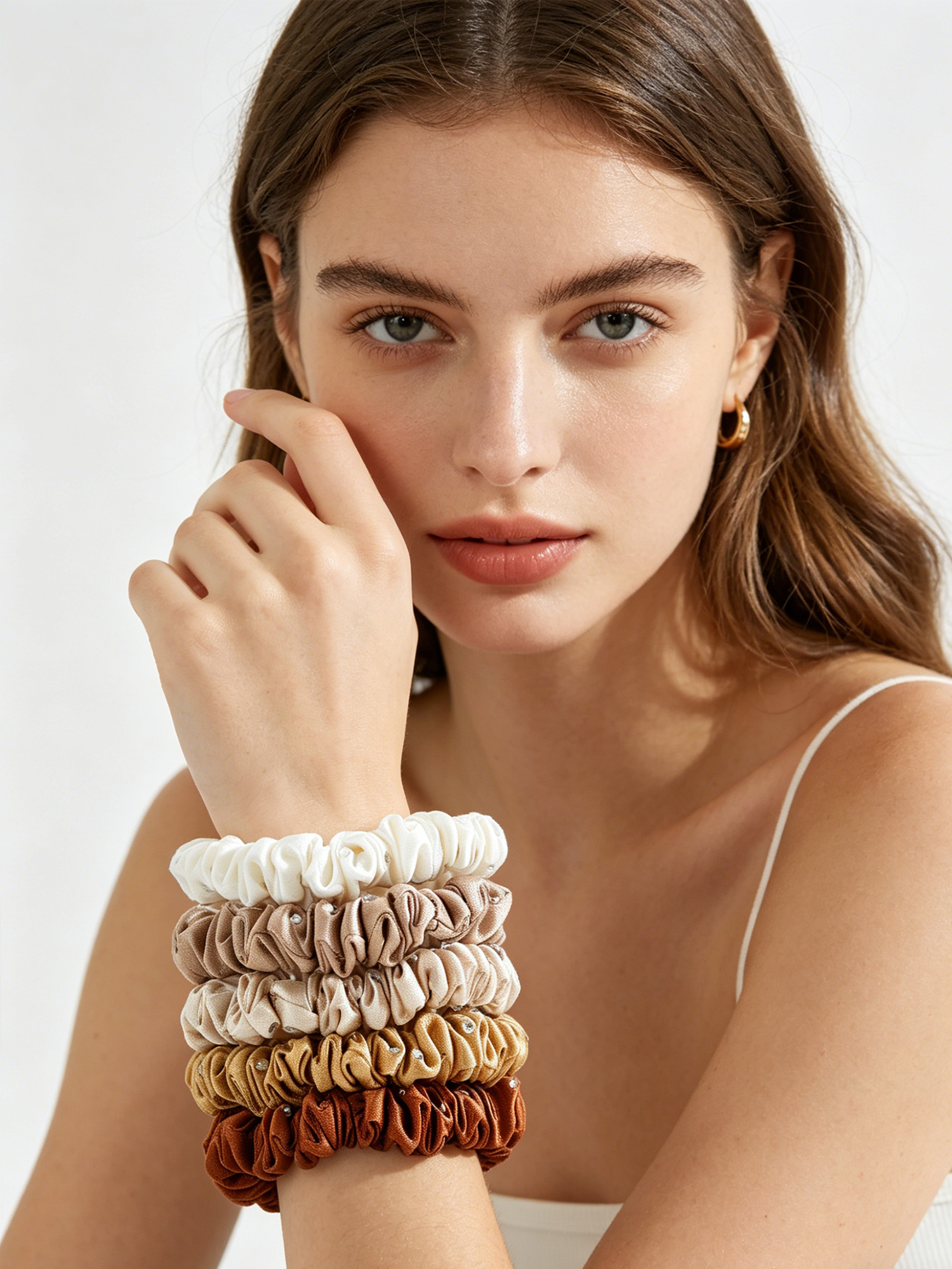 22Momme Seiden-Haargummis 5er Set (S, Uni)