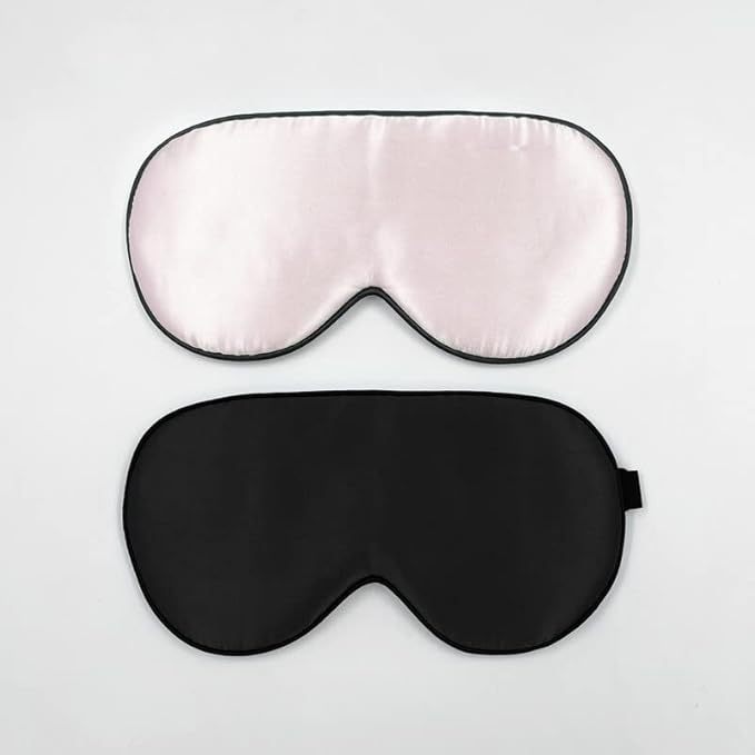 townssilk 2 Stück 100% Seide Schlafmaske mit verstellbarem Gurt, komfo