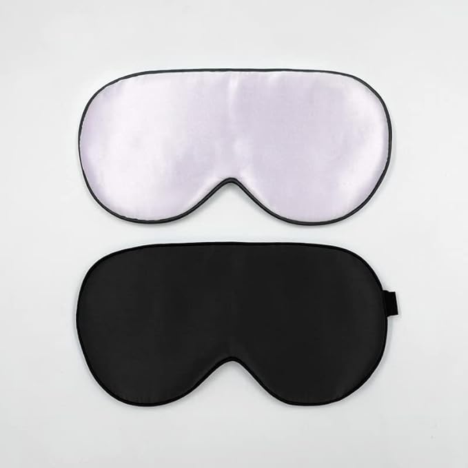 townssilk 2 Stück 100% Seide Schlafmaske mit verstellbarem Gurt, komfortabel und super weiche Augenmaske inklusive 2 Stück
