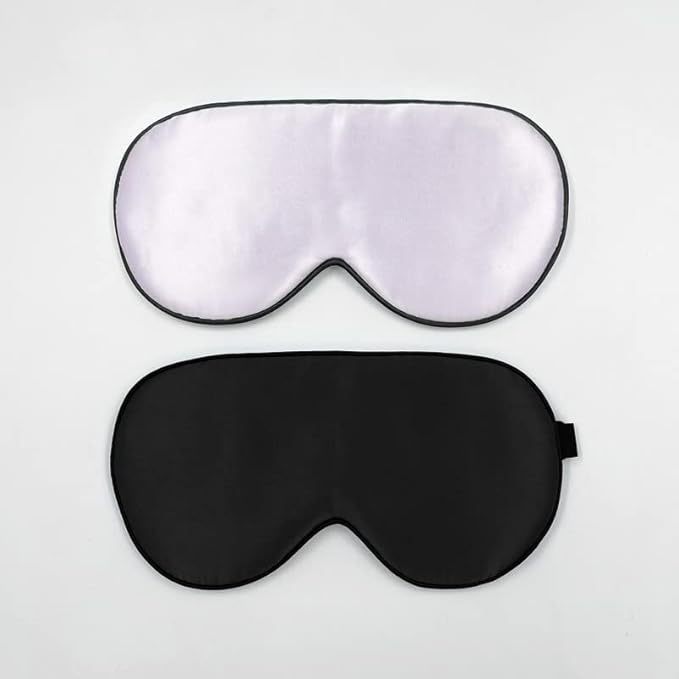 townssilk 2 Stück 100% Seide Schlafmaske mit verstellbarem Gurt, komfortabel und super weiche Augenmaske inklusive 2 Stück