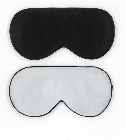 townssilk 2 Stück 100% Seide Schlafmaske mit verstellbarem Gurt, komfortabel und super weiche Augenmaske inklusive 2 Stück