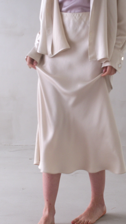 19Momme Sandwich-Seidenrock